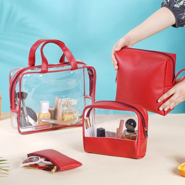 Travel Kit Set of 4 (Red) Zahra Stores