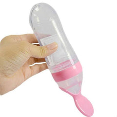 Silicone Baby Feeding Bottle and Spoon