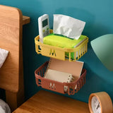 Wall Mount Hanging Household Bathroom Paper Box Case Tissue Storage Container
