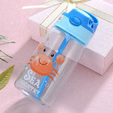 Print Water Cup with Straw (Sky Blue)