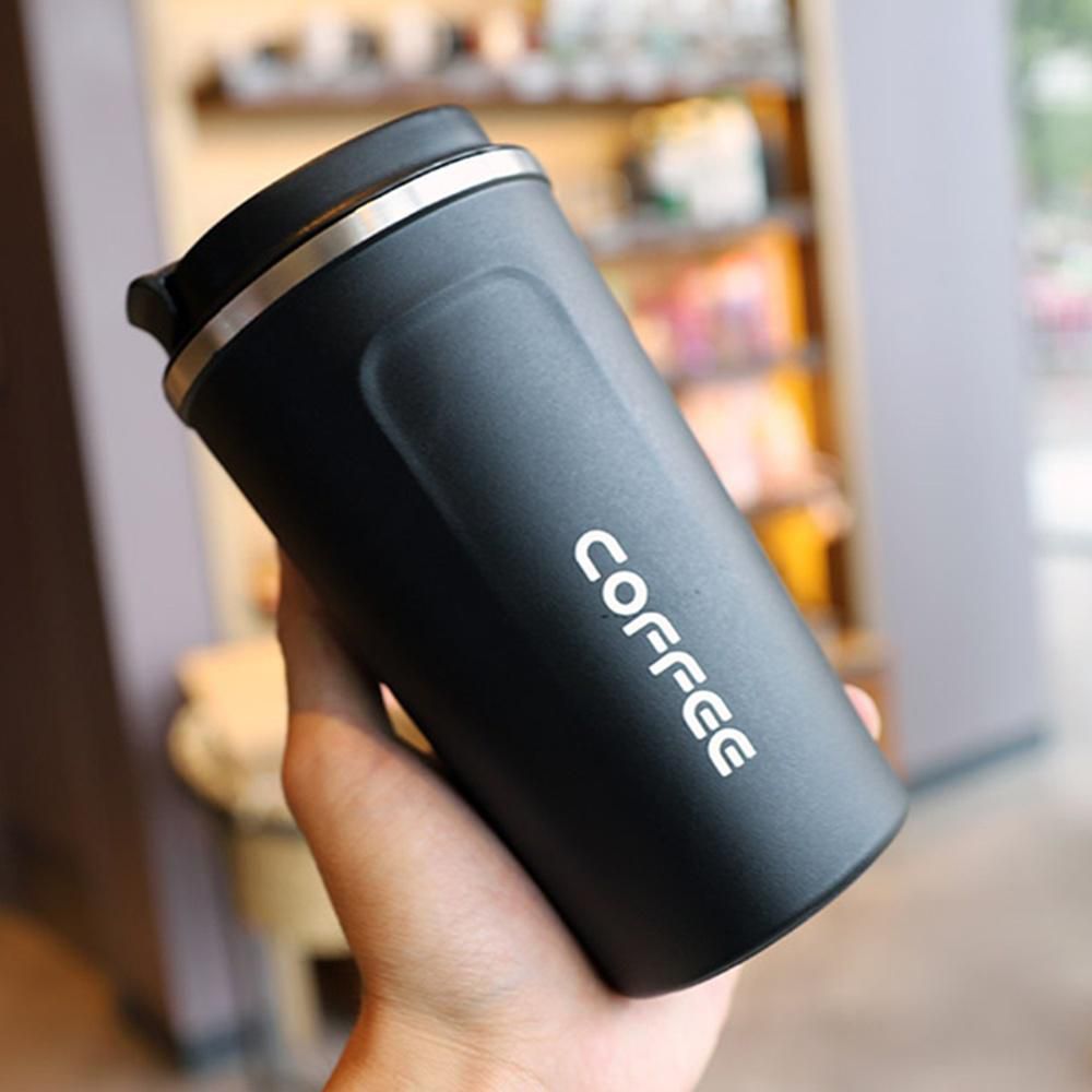 Stainless Steel Thermal Coffee Cup (Black)