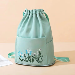 Travel Drawstring Bag (Mint Green)