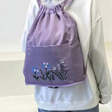 Travel Drawstring Bag (Lite Purple)