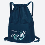 Travel Drawstring Bag (Navy Blue)