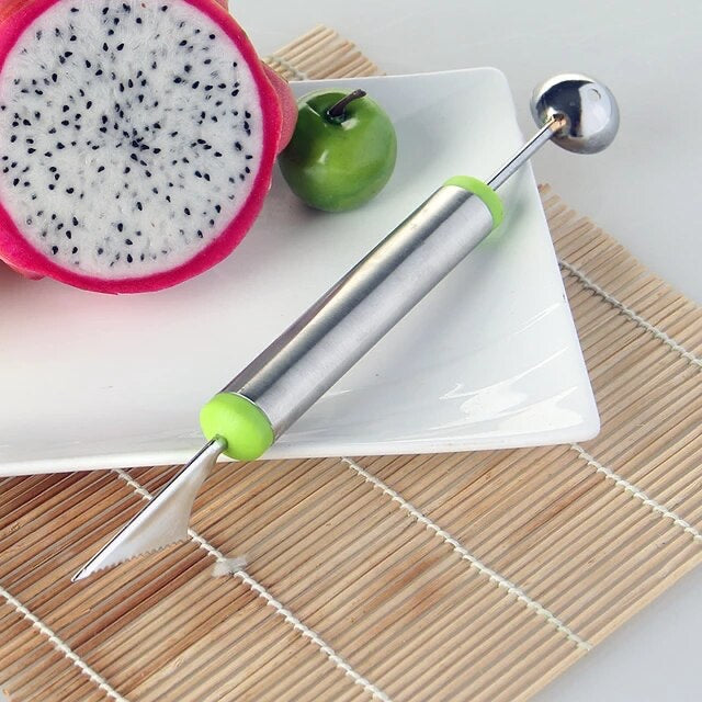 Stainless Steel Melon Baller and Fruit Carving Knife Zahra Stores
