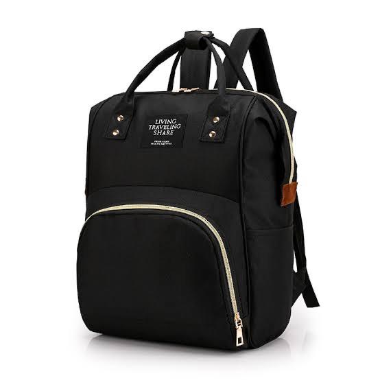 Living Traveling Share Multi-Function Waterproof Baby Diaper Bag(Black)