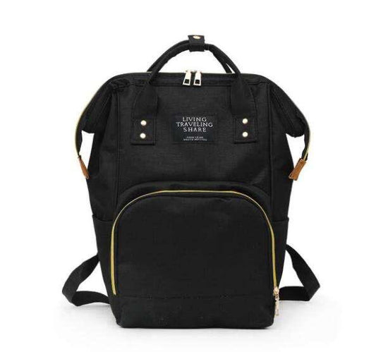 Living Traveling Share Multi-Function Waterproof Baby Diaper Bag(Black)