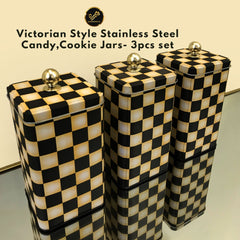 Cookie Candy or Spice Storage Jars - 3Pcs Set