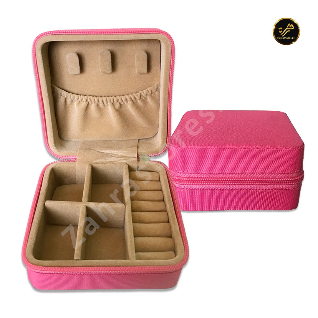 Mini Portable Travel Jewelry Case(Pink)