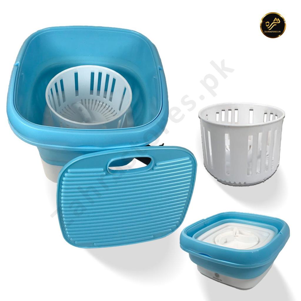 Foldable Small Laundry Machine with Drain Basket