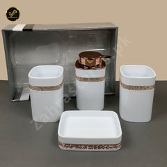 High Quality 4 Piece Bath Set (White)