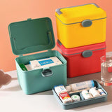 Portable Handle Double Layer Medicine Storage Box