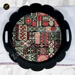 Round Serving Tray (Black)