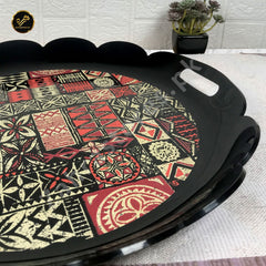 Round Serving Tray (Black)