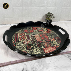 Round Serving Tray (Black)