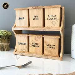 Multi Purpose Wooden Spice Container