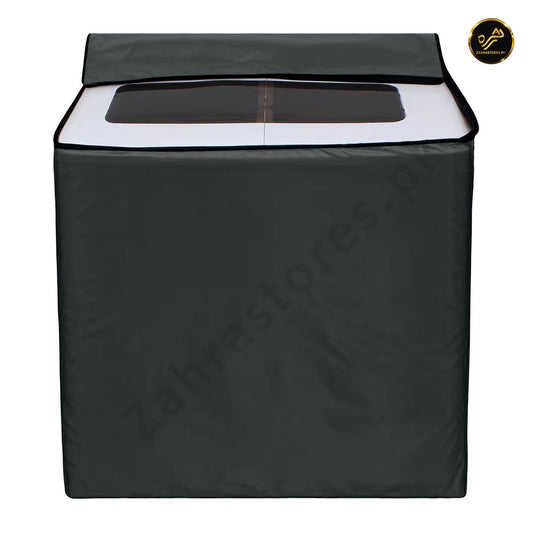 Double Washing Machine Cover Dark Grey