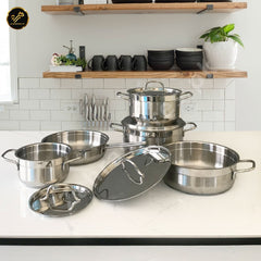 Korkmaz Stainless Steel 9 Pcs Cookware Set