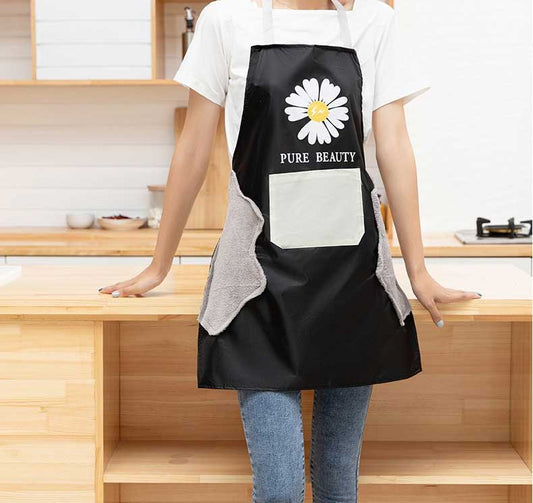 Pure Beauty Apron with Pocket(Black)