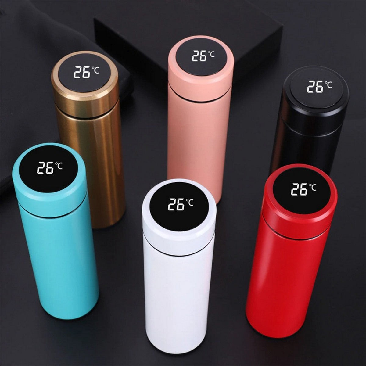 500-ML Water Bottle With Digital LED Temperature Display