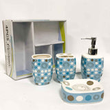 4 Pcs Ceramic Bath Set
