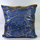Gold branches Velvet Cushion Without Filling