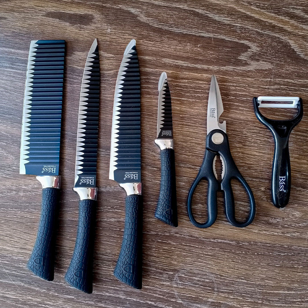 6 Pcs Stainless Steel Kitchen Knives Sets Knife