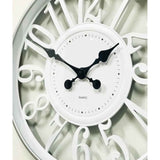 Antique Sliver & White Wall Clock - 3223