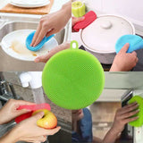 Round Silicone Kitchen Cleaning Brush
