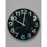 Modern Silent Wall Clock 18-inches (Black & Silver) - 2956
