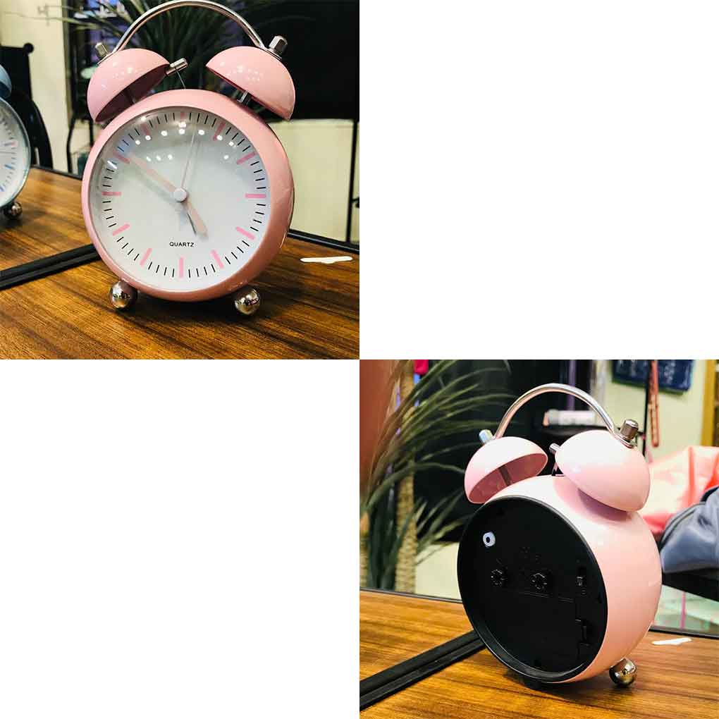 Metal Smooth Non-Ticking Table Alarm Clock