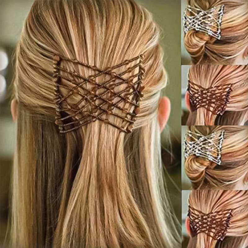 Elastic Beads Magic Hair Comb Double Slide