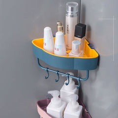 Punch Free Wall Corner Bathroom Shelves