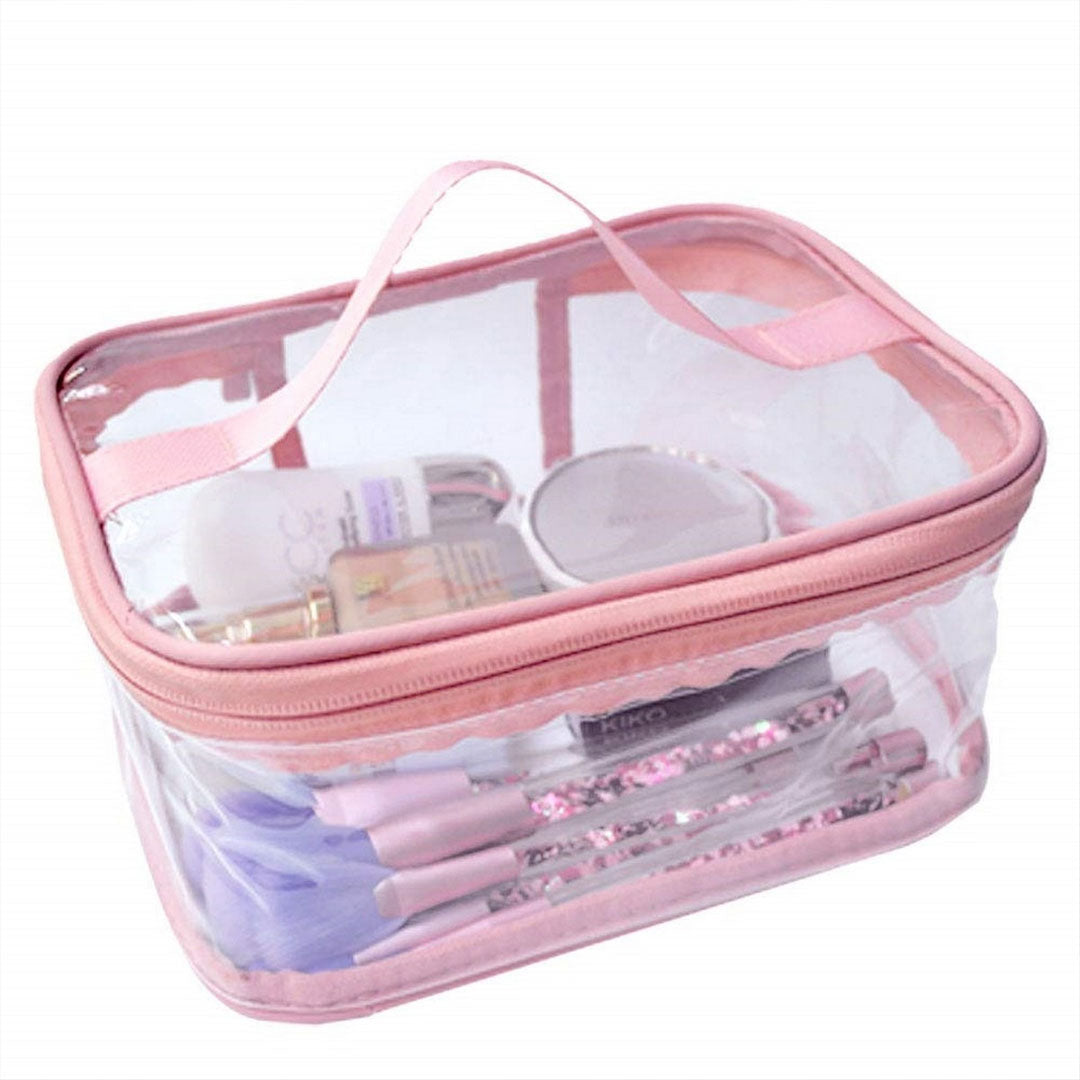 Travel Clear Cosmetics, jewelry or makeup organizing Bag - Pink