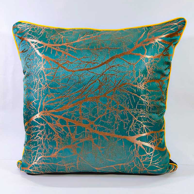 Gold branches Velvet Cushion Without Filling