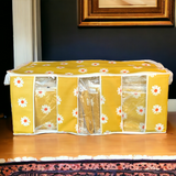 3 COMPARTMENT BAG -YELLOW FLOWER PRINTED