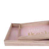 Follow Your Heart Wooden Tray Set