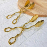 Food Tong Gold, Chrome Plated Snack Clip