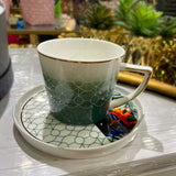 Elegant Ceramic Tea Set Beautiful Packing Box (Green)