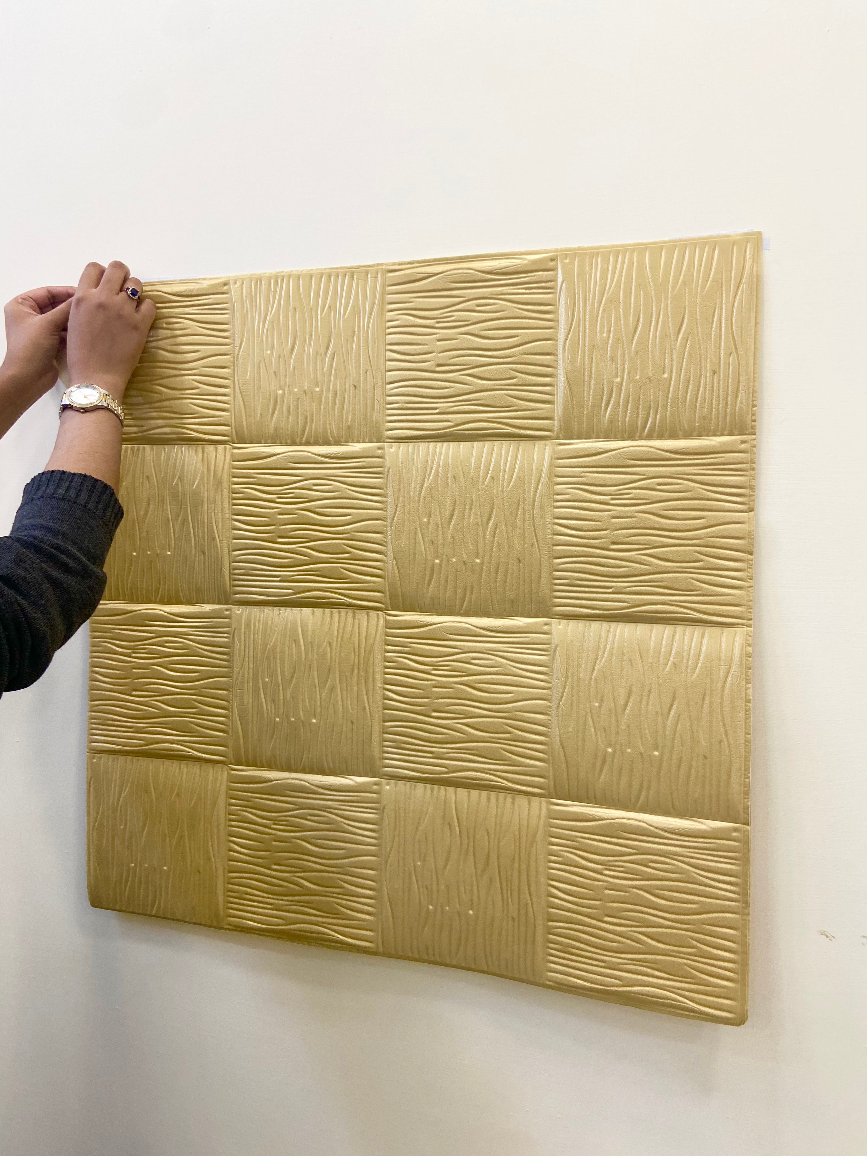3D Foam Wall Sheet (GOLDEN)