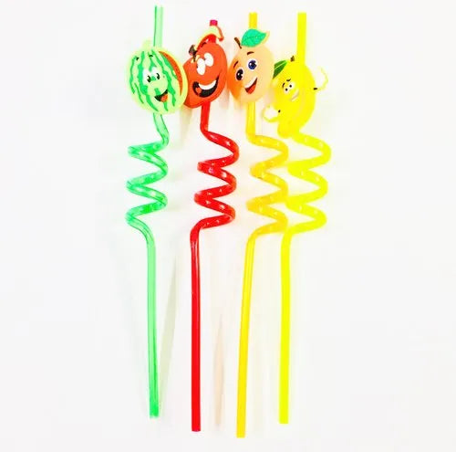 Cartoon Reusable Straws pack of 4