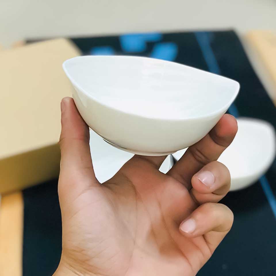 4-Pcs Leafe Ceramic Dipping Bowls