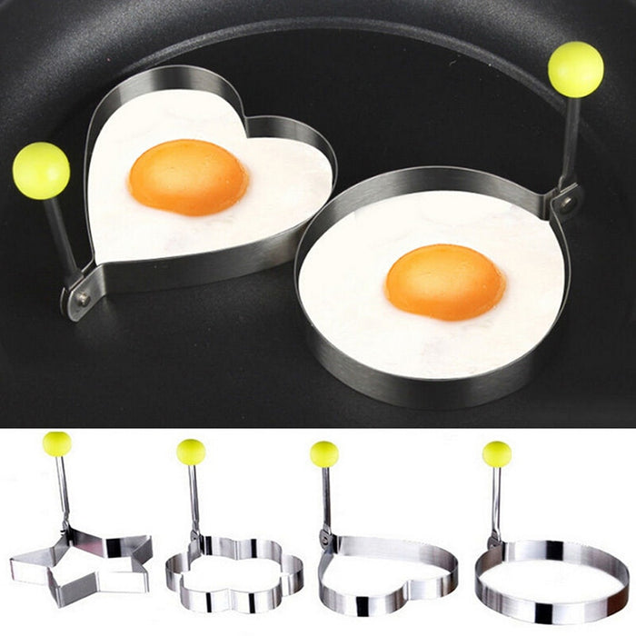 2-Pcs Stainless Steel Egg Shaper Molds