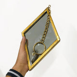 Metal Frame Antique Wall Hanging Mirror