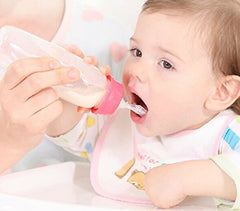 Silicone Baby Feeding Bottle and Spoon