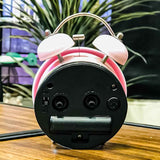 Cute Non-Ticking Pink Table Alarm Clock