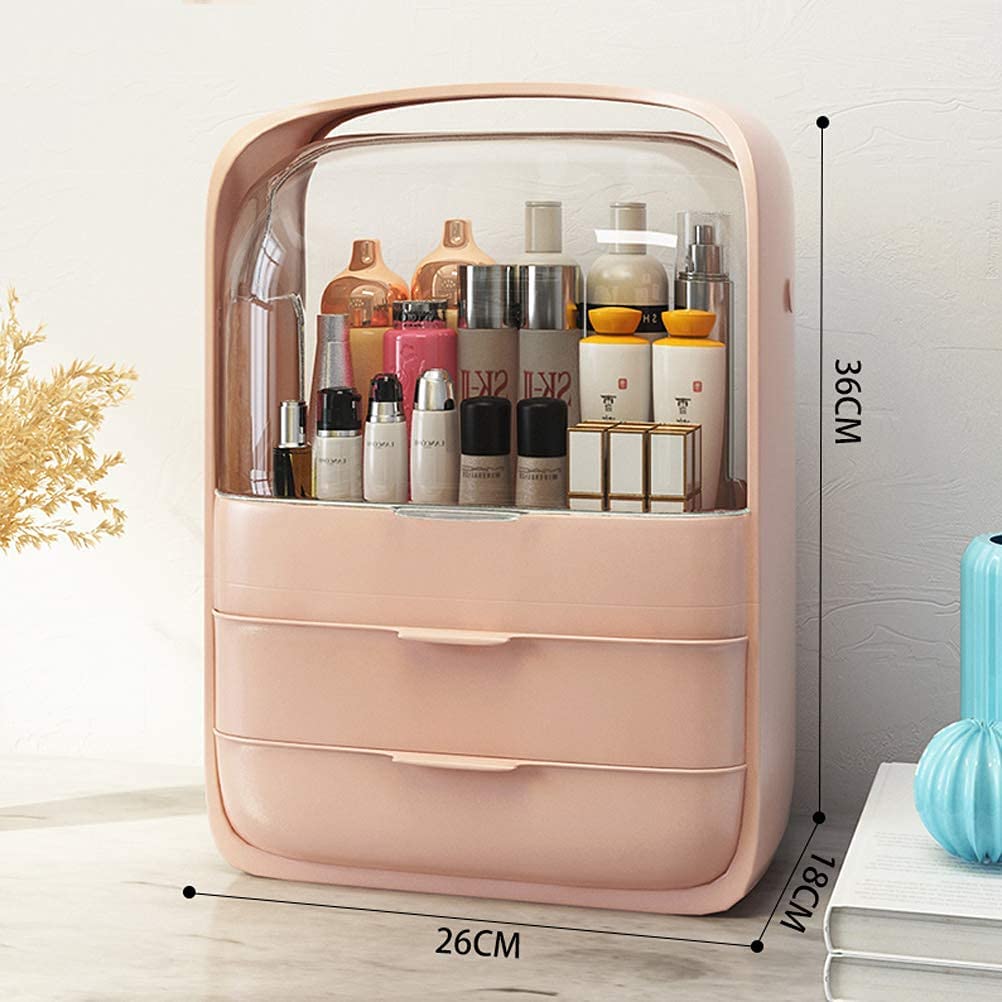 Multifunctional Cosmetics Storage Box (pink)