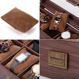 10 Slot Grain Design Watch Box