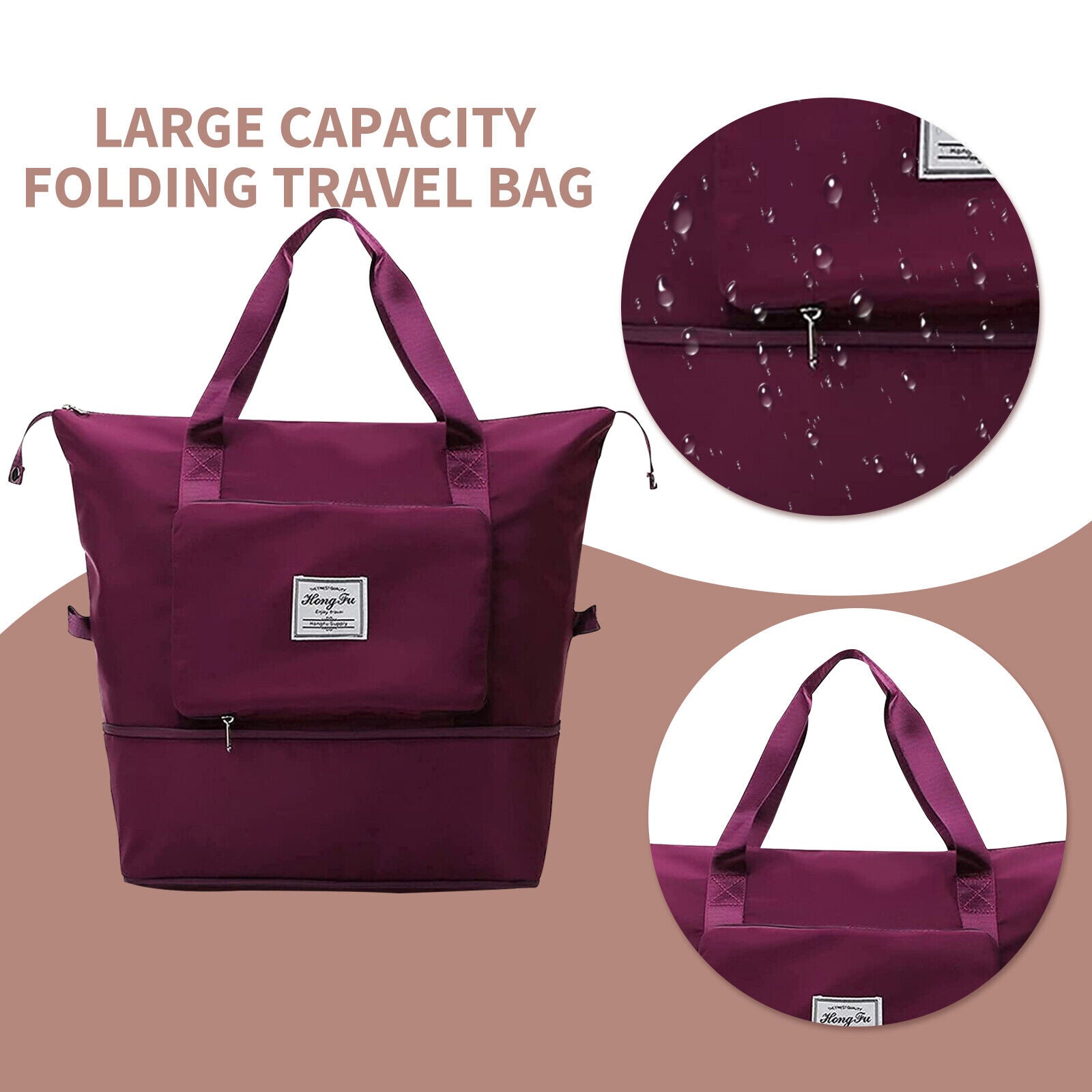 Large Capacity Travel Storage Bag (Purple)