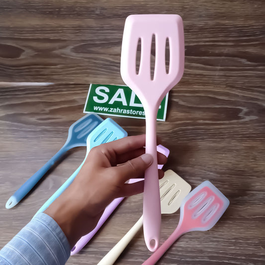 Slotted Flat Silicon Spatulas Multicolor